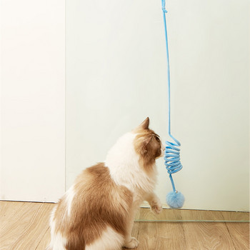 Παιχνίδι βελούδινης γάτας με σχοινί προσομοίωσης γρατσουνιού Προϊόντα κατοικίδιων ζώων Αυτόματο παιχνίδι γάτας ανθεκτικό για γατάκι που παίζει ραβδί Teaser Self-hey Safe Funny
