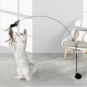 Cat Teaser Simulation Bird Interaktív játék Vicces tollmadár csengővel játszó cicák számára balek játék macskatartozékokkal