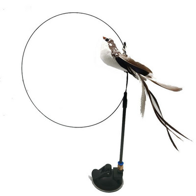 Cat Teaser Simulation Bird Interaktív játék Vicces tollmadár csengővel játszó cicák számára balek játék macskatartozékokkal