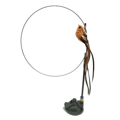 Cat Teaser Simulation Bird Interaktív játék Vicces tollmadár csengővel játszó cicák számára balek játék macskatartozékokkal