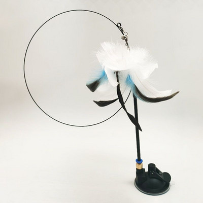 Cat Teaser Simulation Bird Interaktív játék Vicces tollmadár csengővel játszó cicák számára balek játék macskatartozékokkal