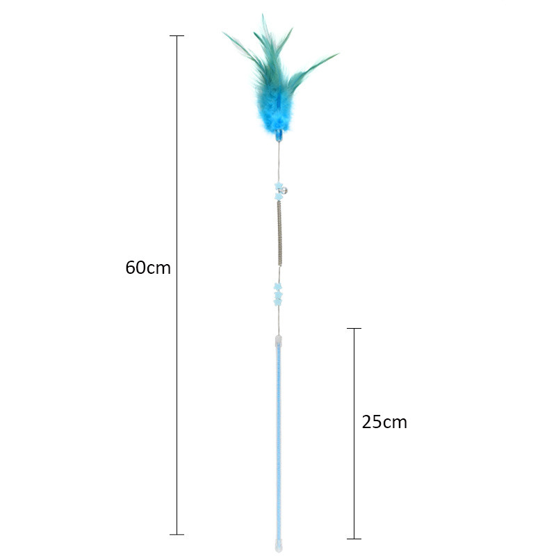 Vicces cica macska teaser interaktív játékrúd csengővel és tollas játékok macskáknak teaser interaktív játékrúd kisállat macskák játékbot