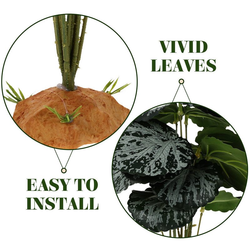 Teknősdoboz akvárium dísz Pók hüllő terrárium elrejtés dísznövények mesterséges állat