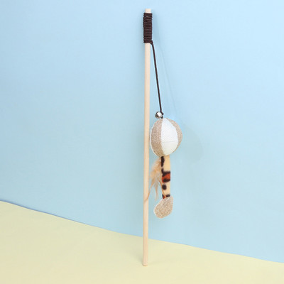 Macskatoll egér Vicces bot csengővel, lógó műegerekkel kötekedik, szórakoztató cicabotos játék Interaktív horgászbot macskáknak