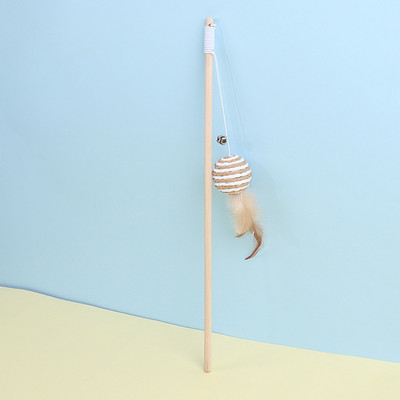 Macskatoll egér Vicces bot csengővel, lógó műegerekkel kötekedik, szórakoztató cicabotos játék Interaktív horgászbot macskáknak