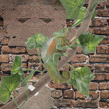 Reptile Vines Εύκαμπτα φύλλα ερπετών με βεντούζα Jungle Climber Long Vines Διακόσμηση βιότοπων για σαύρες αναρρίχησης Gecko Snakes