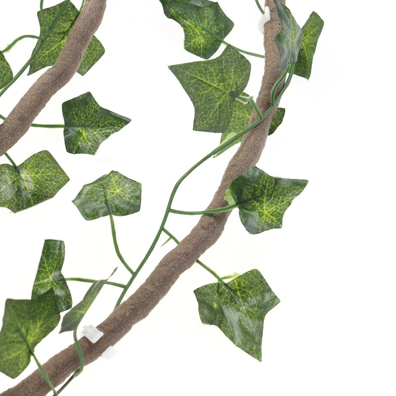Reptile Vines Rugalmas hüllőlevelek tapadókoronggal Jungle Climber Long Vines Élőhelyi dekoráció hegymászó gyíkok gekkó kígyók számára