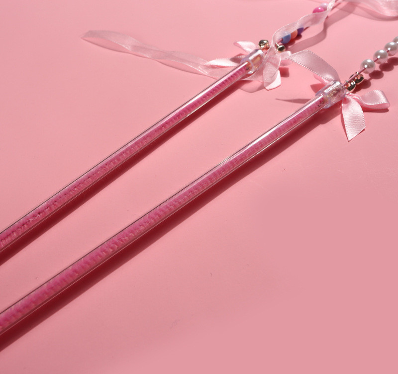 Rózsaszín macska ugrató pálca csengővel, kézzel készített masnis macskajáték toll szív bojt streamer interaktív kisállat játék kisállat kiegészítők