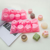 8 üreges virág és szív alakú szilikon forma fürdőbomba szappanhoz, csokoládé cukorka zselés hab torta sütéshez