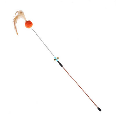 1db Új kisállat macska játék akril tavaszi szőrlabda ugrató toll bot tapadókorong csengőrugós egérrel macska kellékek kisállat termékek