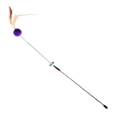1db Új kisállat macska játék akril tavaszi szőrlabda ugrató toll bot tapadókorong csengőrugós egérrel macska kellékek kisállat termékek