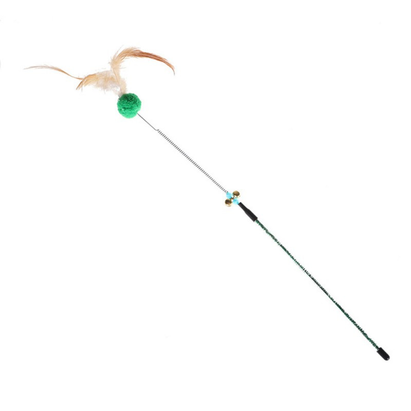 1db Új kisállat macska játék akril tavaszi szőrlabda ugrató toll bot tapadókorong csengőrugós egérrel macska kellékek kisállat termékek