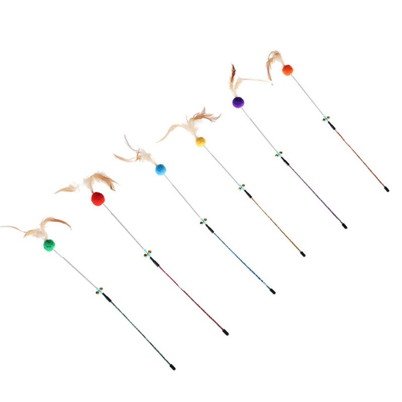 1db Új kisállat macska játék akril tavaszi szőrlabda ugrató toll bot tapadókorong csengőrugós egérrel macska kellékek kisállat termékek