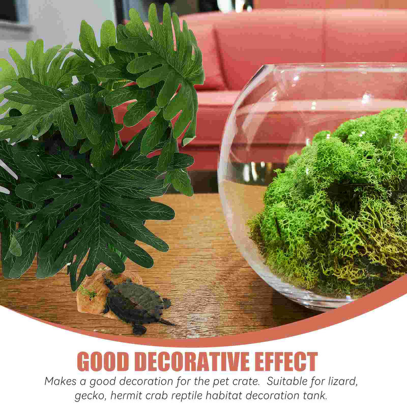 Zöld dekoráció Hamis növények hüllők élőhelyei gyík terráriumi dekorok Díszek