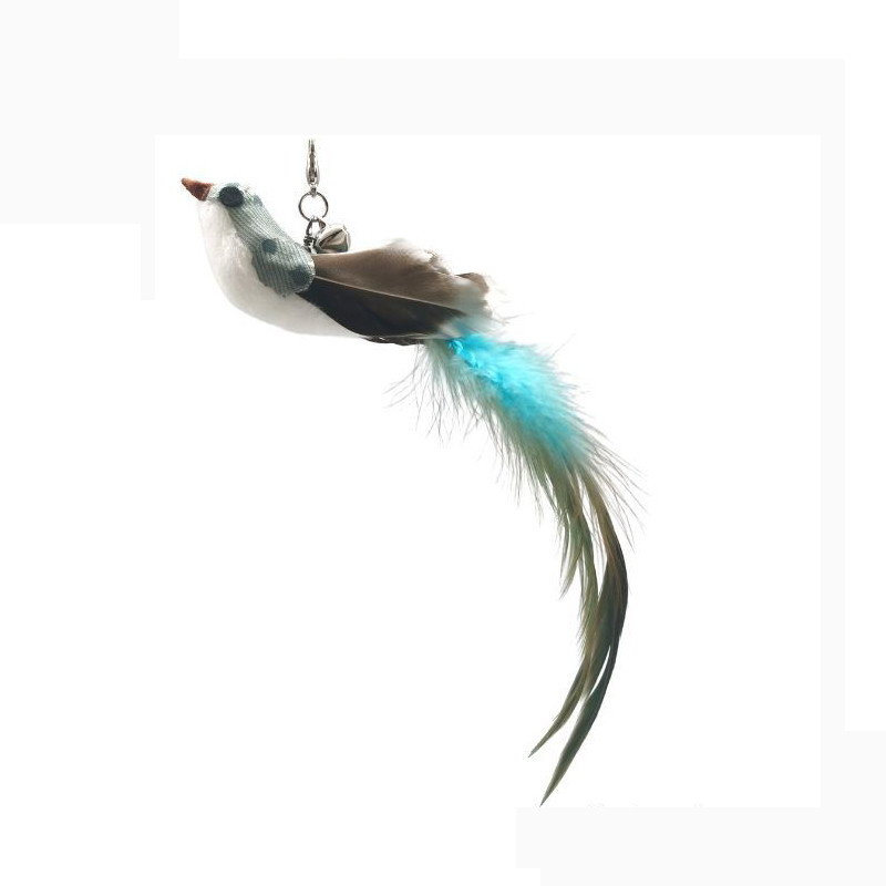 Kisállatjátékok Interaktív dróttollas harangok játék hosszú kötekedő macskabot játék cicapálca Horgászbot Acéldrót Vicces kismacskák kellékei