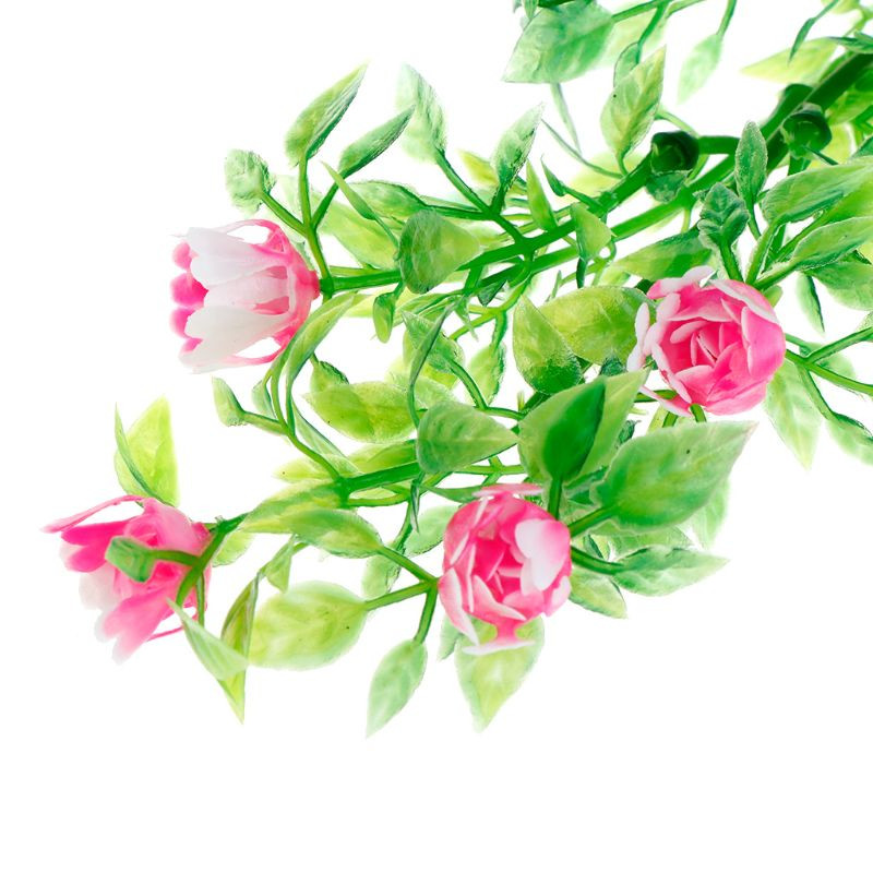 Zivju tvertņu akvārija plastmasas keramikas mākslīgā ūdens augu zāles dekorēšana Jauns W3JE