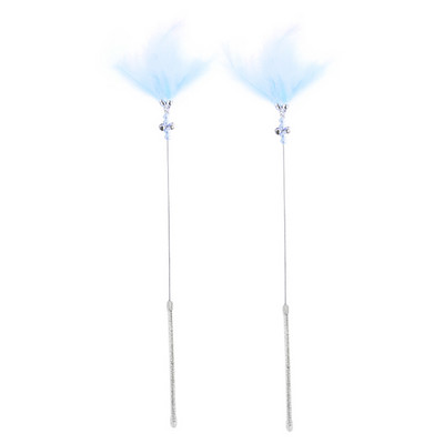 1 db macska ugrató toll játékok cica Vicces színes rúd macska pálca játékok műanyag kisállat macska játékok Interaktív bot kisállat macska kellékek