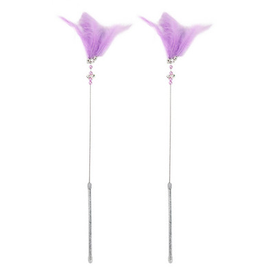 1 db macska ugrató toll játékok cica Vicces színes rúd macska pálca játékok műanyag kisállat macska játékok Interaktív bot kisállat macska kellékek