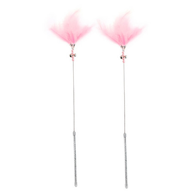 1 db macska ugrató toll játékok cica Vicces színes rúd macska pálca játékok műanyag kisállat macska játékok Interaktív bot kisállat macska kellékek