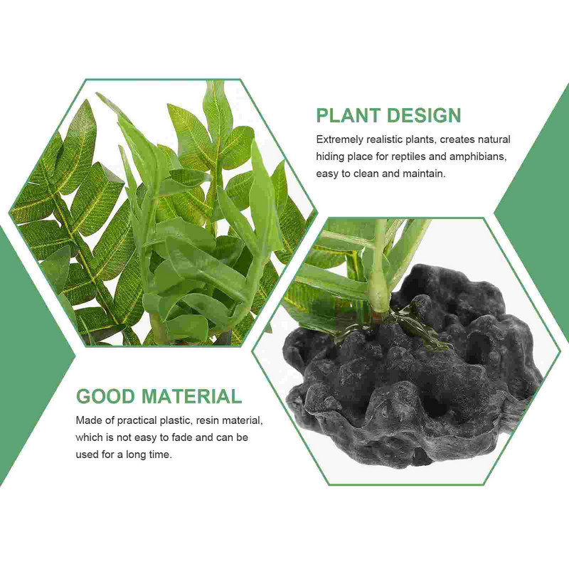 Terrárium hüllők dekoráció mesterséges hamis növények hüllők akvárium dekorációk gyík dekorációk akváriumi élőhelyek