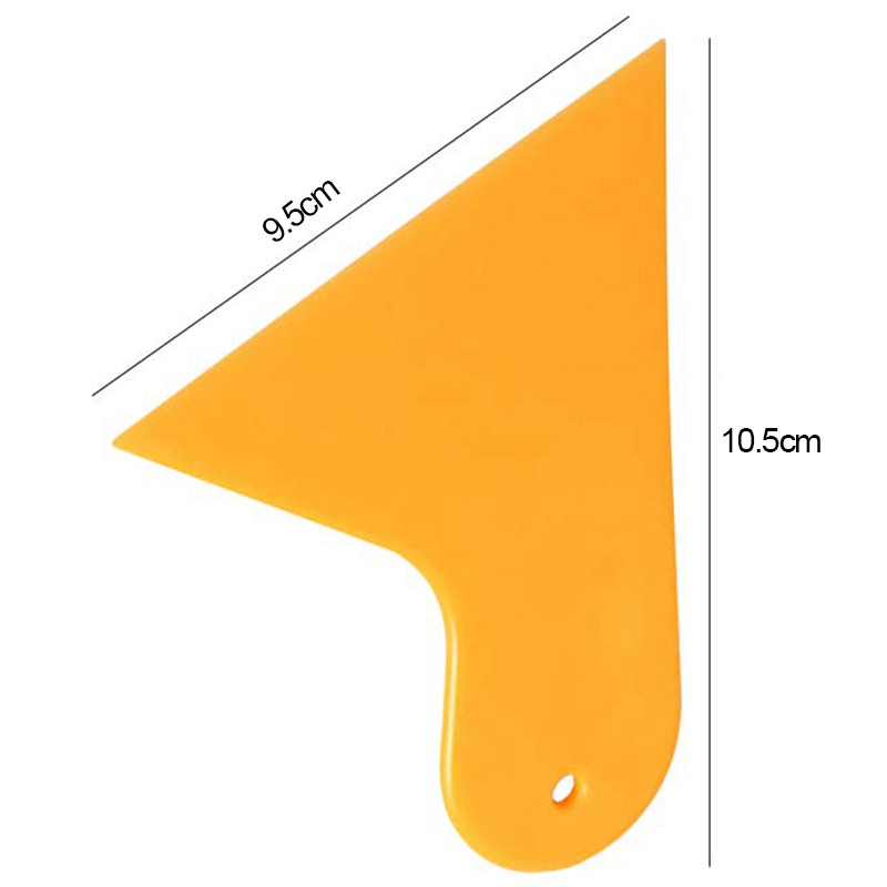 2X műanyag sárga autó ablakmatrica fólia kaparó gumibetét tisztítóeszköz 10,5x9,5 cm