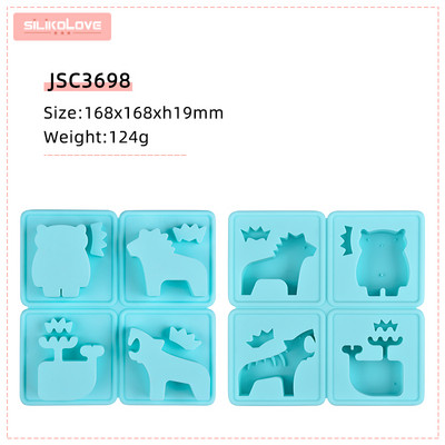 4 üreges rajzfilm alakú szappanforma szilikon forma barkácsoláshoz kézzel készített szappankészítéshez állatokhoz madár kutya macska bagoly disznó kacsa bálna tigris