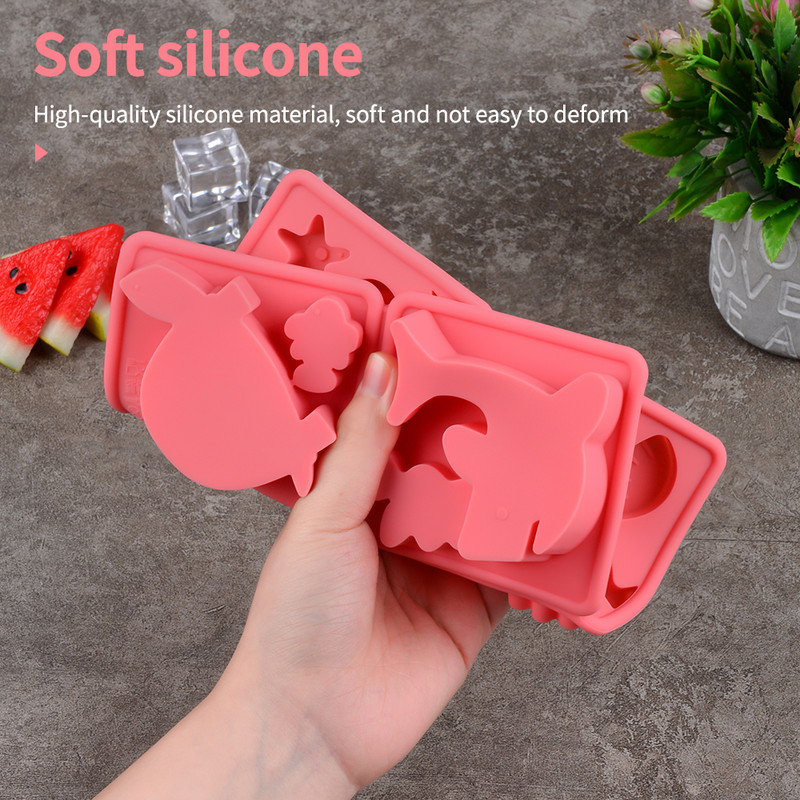 4 üreges rajzfilm alakú szappanforma szilikon forma barkácsoláshoz kézzel készített szappankészítéshez állatokhoz madár kutya macska bagoly disznó kacsa bálna tigris