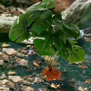 Αναρριχητικό κουτί κατοικίδιων ζώων Fake Reptile Lizard Terrarium Plants Διακοσμητικά αξεσουάρ δεξαμενής