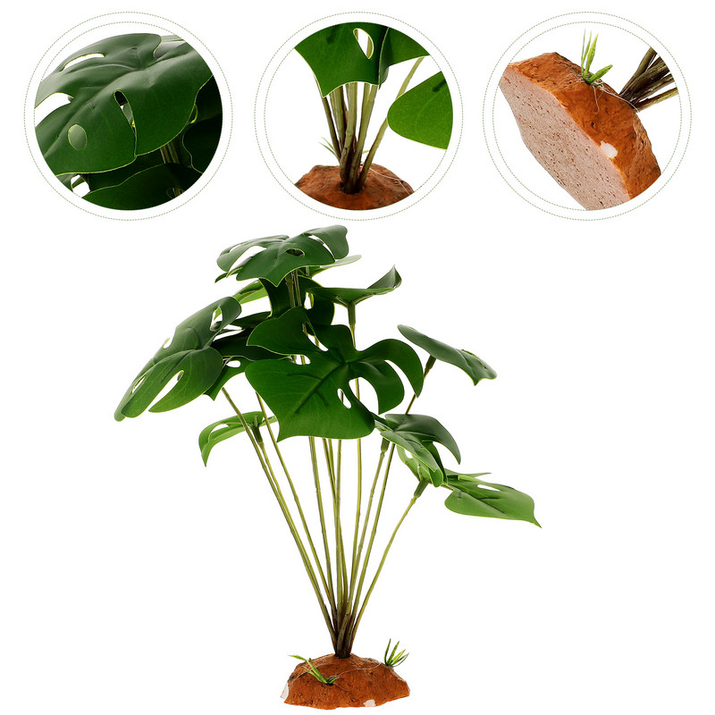 Hegymászó kisállatdoboz Hamis hüllő gyík terráriumnövények dekorok díszek tanktartozékok