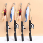 Behúzható horgászbot toll pálca macska interaktív játék hal kötekedő bot toll interakció az unalom enyhítésére, kisállat termékek