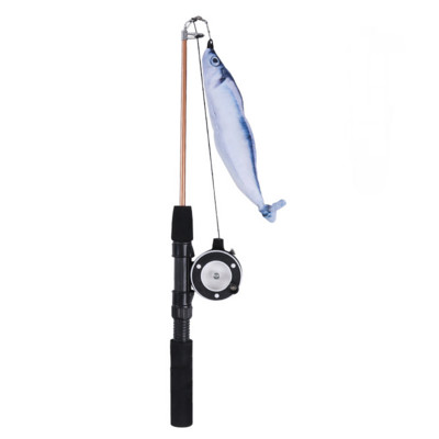 Behúzható horgászbot toll pálca macska interaktív játék hal kötekedő bot toll interakció az unalom enyhítésére, kisállat termékek