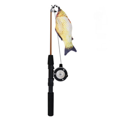 Behúzható horgászbot toll pálca macska interaktív játék hal kötekedő bot toll interakció az unalom enyhítésére, kisállat termékek