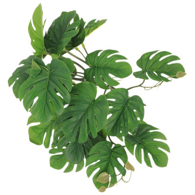 Tapadókorongok Lógó Növények Élethű medálok Hüllők Dekoráció Hamis Akvárium Terrárium Faux Beltéri