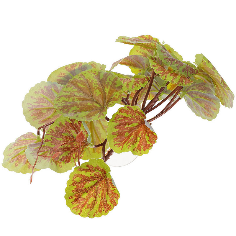 Tapadókorongok Lógó Növények Élethű medálok Hüllők Dekoráció Hamis Akvárium Terrárium Faux Beltéri