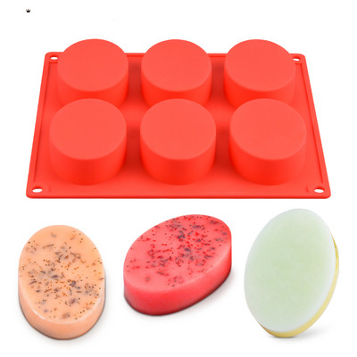 4 cellás 3D ovális alakú szilikon szappan formák Masszázs terápiás rúd formakészítő eszközök barkács kézzel készített szappanok gyanta kézművesség