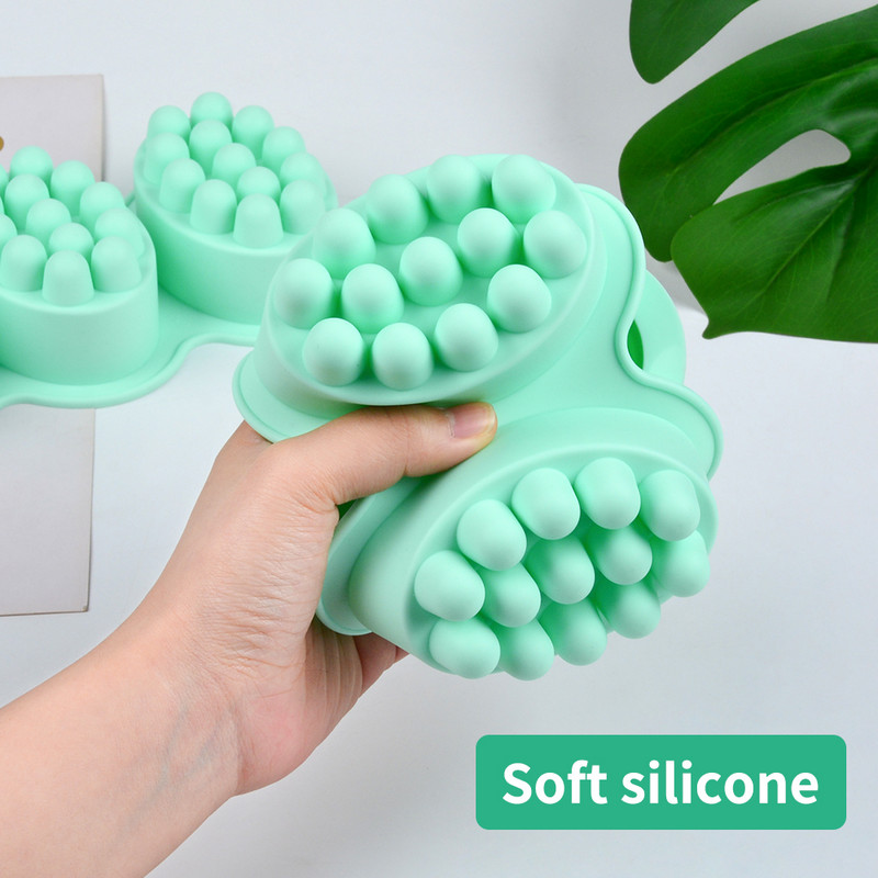 4 cellás 3D ovális alakú szilikon szappan formák Masszázs terápiás rúd formakészítő eszközök barkács kézzel készített szappanok gyanta kézművesség