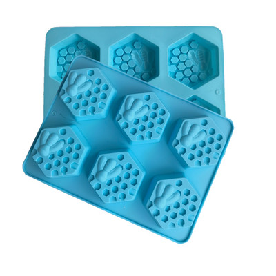 Szilikon forma kézzel készített szappan 6 részes méh alakú szilikon forma kézzel készített szappan forma házilag méhsejt barkács torta forma szappan formák