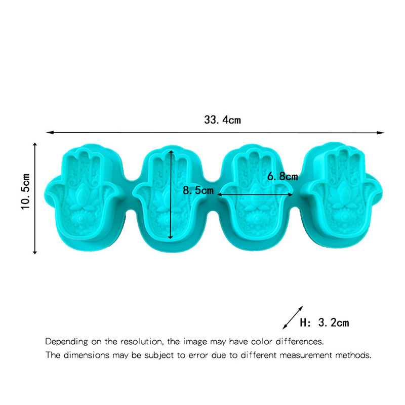 Új minta Lotus Bergamot Flower Kézzel készített szappan szilikon forma DIY Hand of Fatima tortaforma gyertya kristály epoxi forma torta eszköz