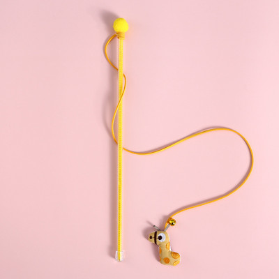 Animacinis kačių pliušinis varpelis erzinti katės lazdelę vienaragis saulėgrąžos pupelių daigas augintiniui interaktyvus garsinis žaislas