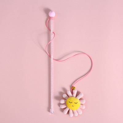 Animacinis kačių pliušinis varpelis erzinti katės lazdelę vienaragis saulėgrąžos pupelių daigas augintiniui interaktyvus garsinis žaislas