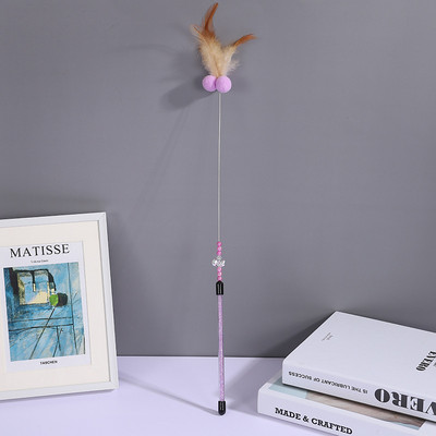 Négy részes teleszkópos macskabot, 1,8 m szuper hosszú szénszálas horgászbot, karcálló tollas macskajáték kisállatkellékek