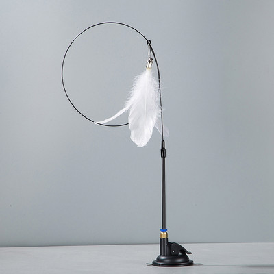 Kihangosító macskajátékok Interaktív játék ugrató pálca tapadókorongos játék macskatollhoz Kisállatjátékok Balekjátékszerek Cicatermékek