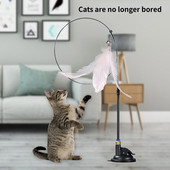 Laisvų rankų įranga Plunksna katės lazdelė su varpeliu Galingas siurbtukas Interaktyvūs žaislai katėms Kačiukų medžioklės pratimai Naminių gyvūnėlių produktai