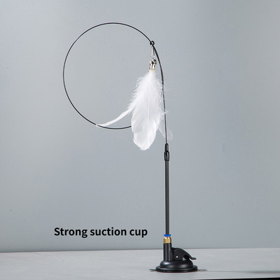 Laisvų rankų įranga Plunksna katės lazdelė su varpeliu Galingas siurbtukas Interaktyvūs žaislai katėms Kačiukų medžioklės pratimai Naminių gyvūnėlių produktai