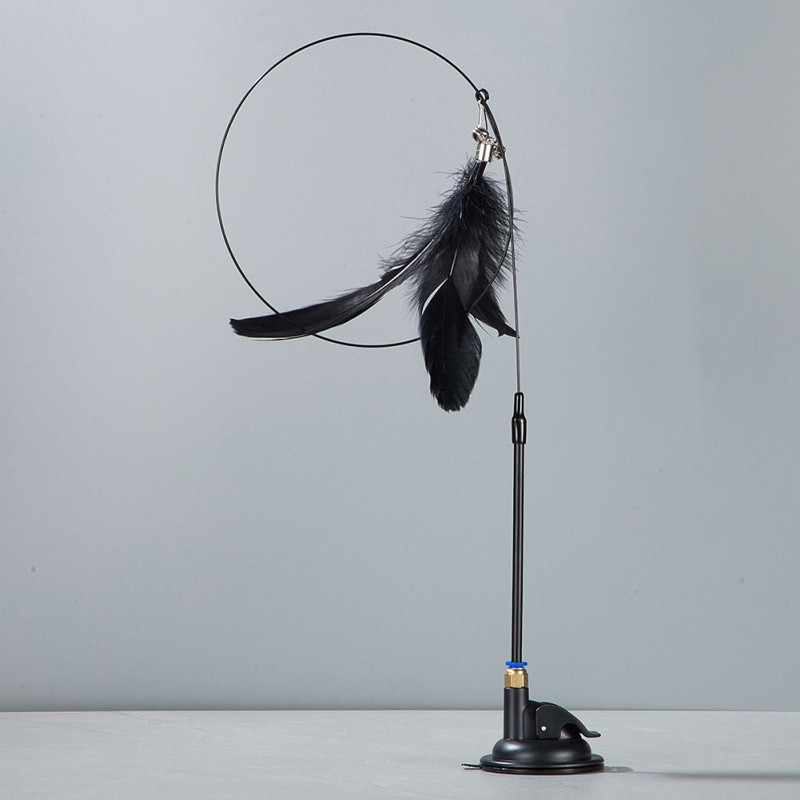 Laisvų rankų įranga Plunksna katės lazdelė su varpeliu Galingas siurbtukas Interaktyvūs žaislai katėms Kačiukų medžioklės pratimai Naminių gyvūnėlių produktai