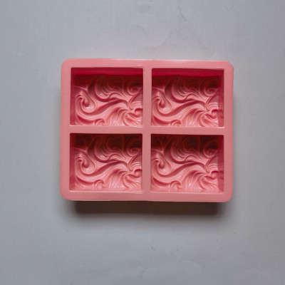 Szilikon formák kézművességhez 3D hullám szilikon kézzel készített forma szappan forma barkácsolás aromás virágforma csokoládé virág téglalap alakú forma