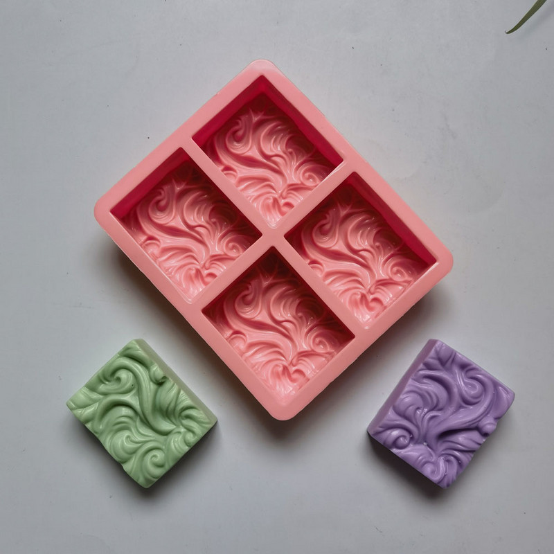 Szilikon formák kézművességhez 3D hullám szilikon kézzel készített forma szappan forma barkácsolás aromás virágforma csokoládé virág téglalap alakú forma