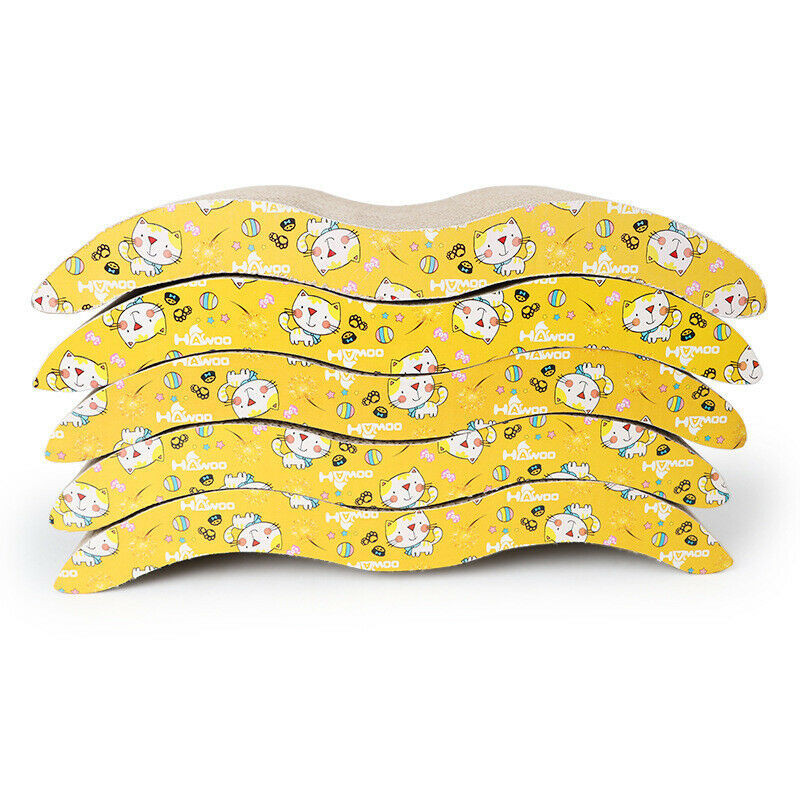 44x22 cm nagy kedvenc macska karcoló hullámkarton csiszoló körmös lemez + macskagyökér papírpárna mászókeret kaparószőnyeg