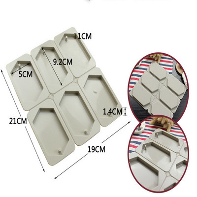 4/6 üreges szappanforma szilikon formák készítése kézzel készített hatszögletű aromaterápiás viasz vakolat epoxi szappan szilikon barkácsformák beszerzése