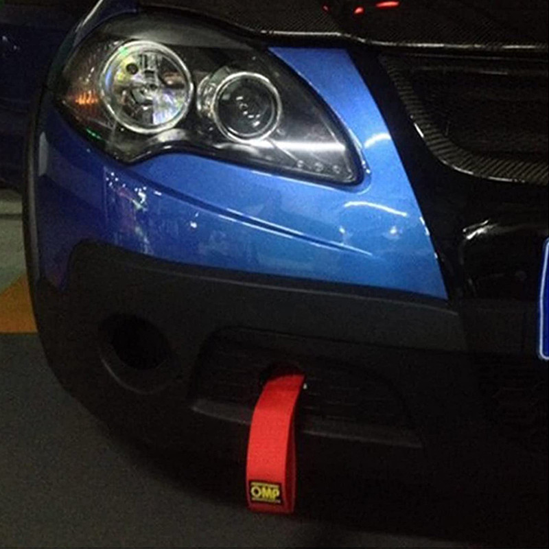 Nagy szilárdságú autós nylon vonószíj Autó vontatókötelek Utánfutó kötelek Lökhárító Utánfutó Max. 2 tonna vonószíj anyával Auto tartozékok